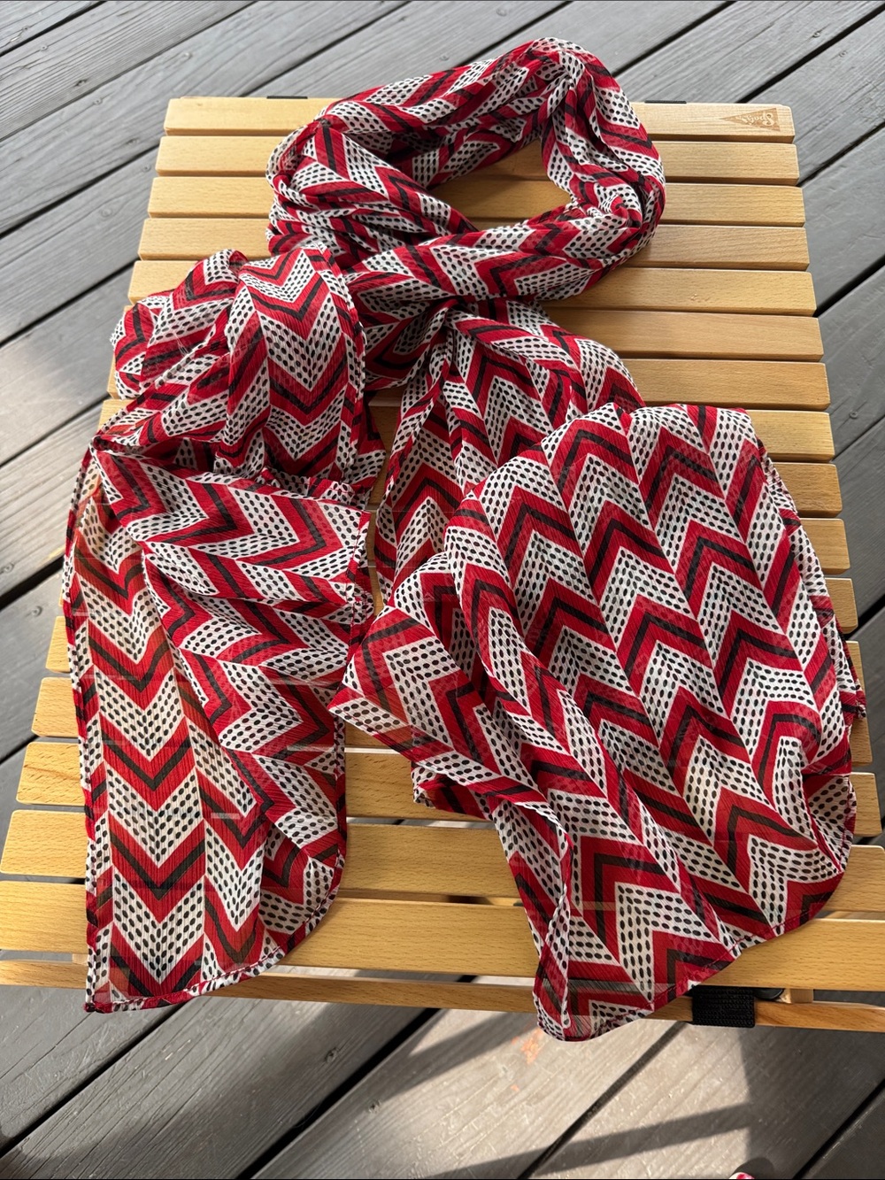 Geometric Print Scarf 78” x 28”